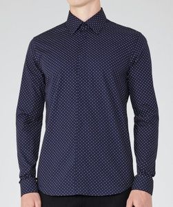 Reiss Jenas Slim Fit Polka Dot Shirt